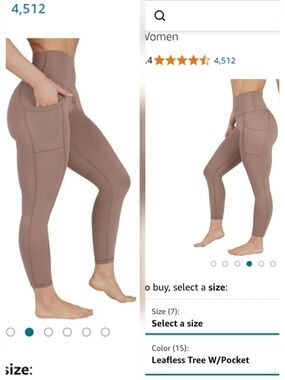 Yogalicious Leafless Tree High-Waist Pocket Leggings — Taupe